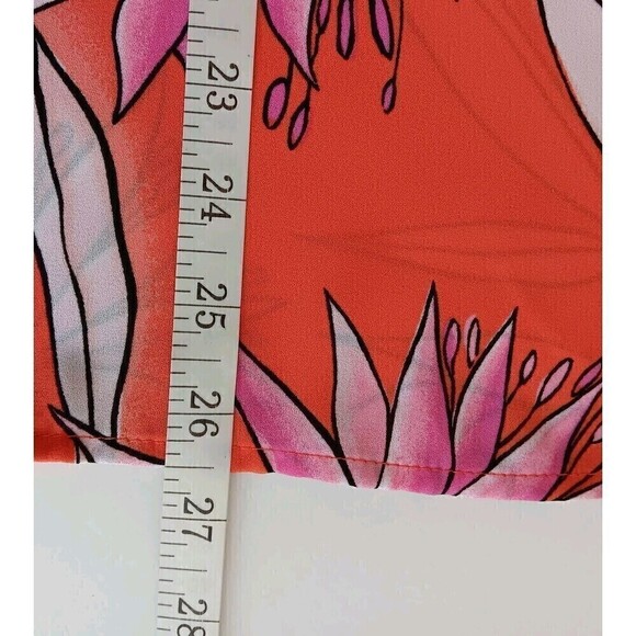 Belle by Kim Gravel Size XXS Orange/Pink Poncho Style Oversized Blouse - Picture 6 of 7